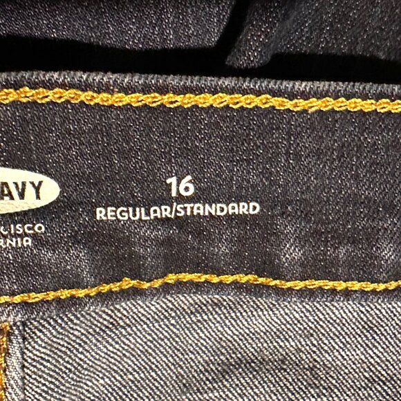 Womens Bootcut Jeans Size 16 Dark Wash Denim Mid-Rise Classic 5-Pocket Style - Picture 16 of 16